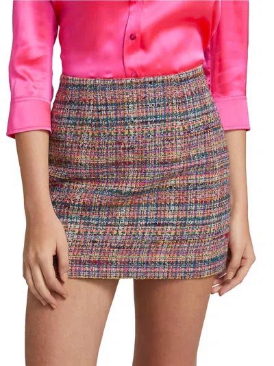 L Agence Livia Mini Skirt In Pink Multi