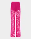 L Agence Livvy Lace Trouser In Light Ruby