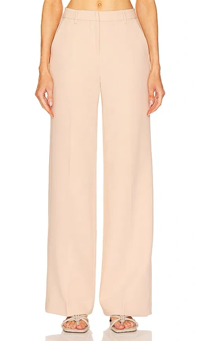 L Agence Livvy Straight-leg Trouser In Toasted Almond