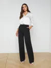 L'agence Livvy Straight-leg Trouser In Black