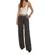 L Agence Livvy Tweed Trouser In Multi