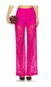 L Agence Livvy Lace Trouser In Pink