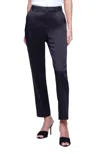 L AGENCE LOGAN SATIN TROUSER IN BLACK