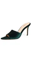 L AGENCE LOLITA V SANDALS GREEN VELVET