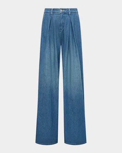 L Agence Lorenza High Rise Palazzo Pants In Gray