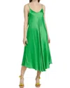 L Agence Lorraine Trapeze Midi Dress In Fern In Gray