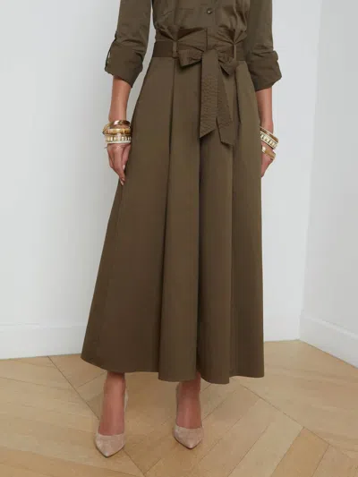 L Agence Lowen Pant In Pine In Silver
