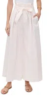 L'agence Lowen Paperbag Cropped Pants Vintage White In White