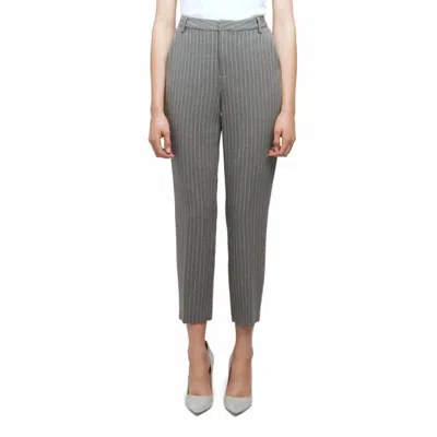 L Agence Ludivine Stripe Crop Trousers In Gray