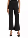 L Agence Lurex Ren Fit N Flare Knit Pants In Black/grey In Multi