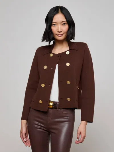 L Agence Madilyn Knit Jacket In Multi