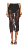 L'agence Makena Lace Pencil Skirt In 블랙