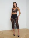 L'agence Makena Lace Pencil Skirt In Black
