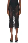 L'agence Makena Lace Pencil Skirt In Black