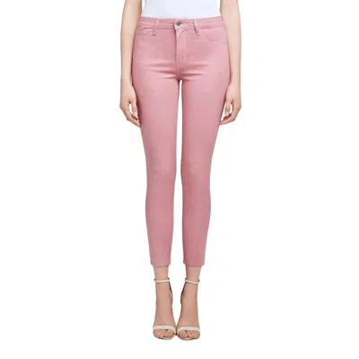 L Agence Margot Cropped Skinny Jean In Dusty Rose
