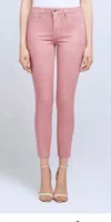 L Agence Marguerite High-rise Coated Skinny Jeans In Multi