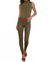 L Agence Margot High Rise Skinny Coated Jean In Army In Green