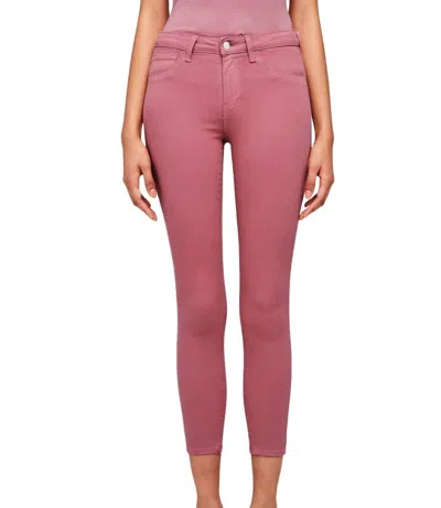 L Agence Margot High Rise Skinny Jeans In Wildrose In Pink