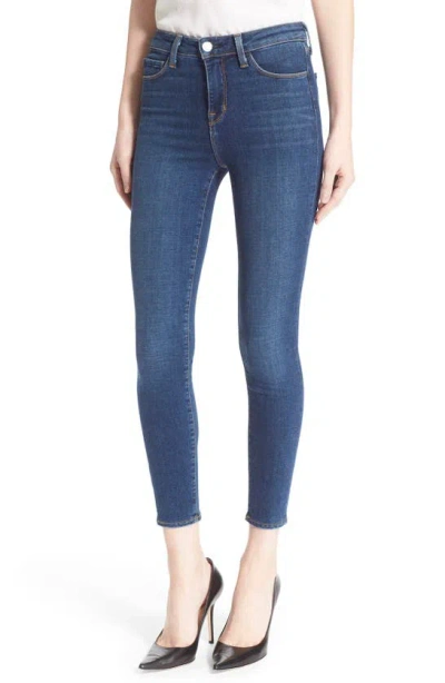 L'agence Margot High Waist Crop Jeans In Dark Vintage