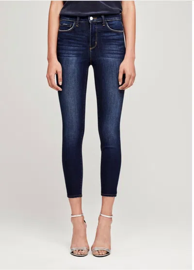 L Agence Margot Highrise Skinny Jean In Baltic In Blue