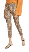 L Agence Margot Leopard Paisley Skinny Jeans In Bronze Valencia In Multi