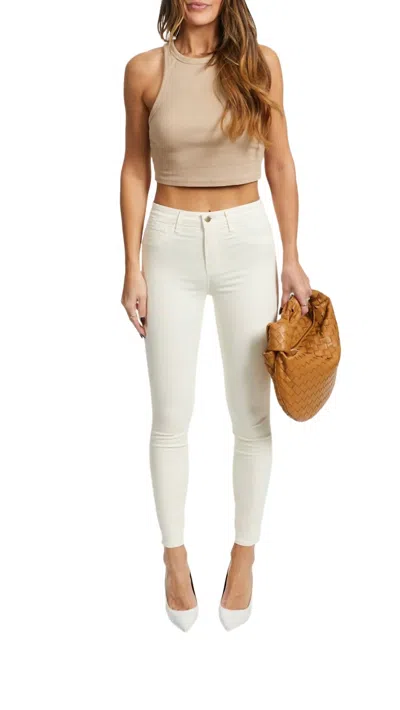 L Agence Margot Skinny Jeans In White