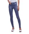 L Agence Marguerite Coated Skinny Jean In Gris Coated In Multi
