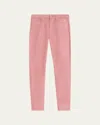 L Agence Marguerite High-rise Coated Skinny Jeans In Mauve Rose Coated
