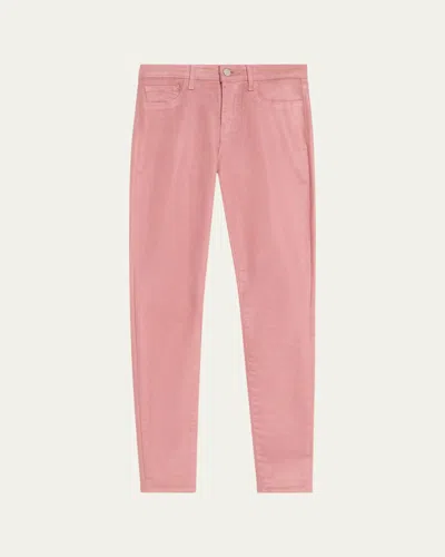 L Agence Marguerite High-rise Coated Skinny Jeans In Mauve Rose Coated