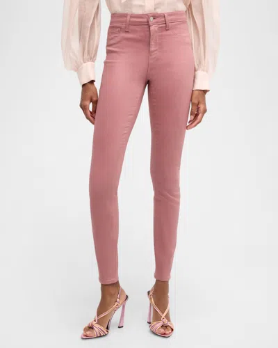 L Agence Marguerite High-rise Coated Skinny Jeans In Multi