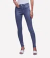 L AGENCE MARGUERITE HIGH RISE SKINNY JEAN IN GRIS COATED