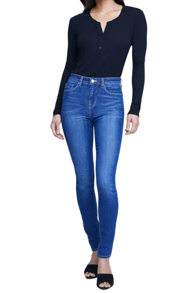 L Agence Marguerite High Rise Skinny Jeans In Colton In Multi