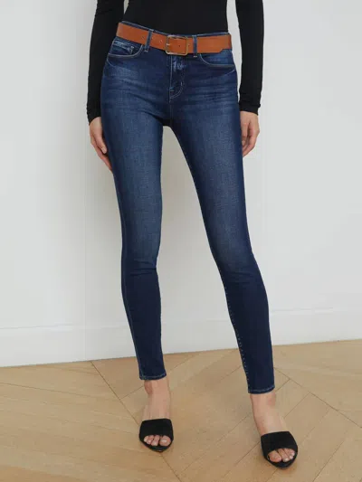 L Agence Marguerite High Rise Skinny Jeans In Lavelle In Multi