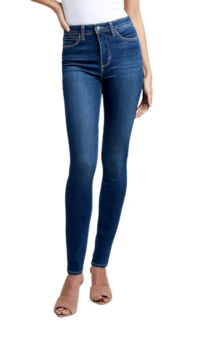 L Agence Marguerite Skinny Jeans In Peralta In Blue
