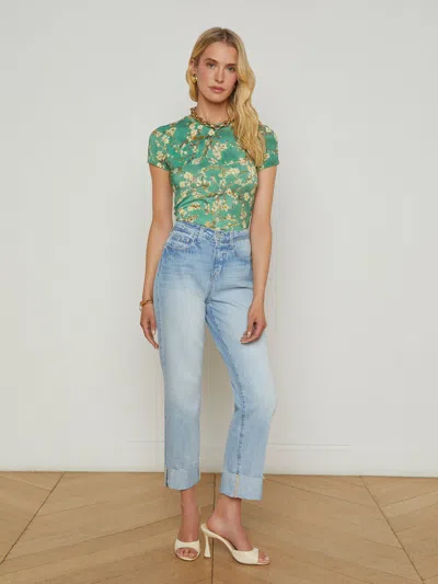 L Agence Maribel Cuffed Straight-leg Jean In Fontana