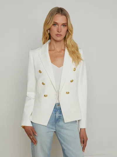 L Agence Marie Slim-fit Blazer In White