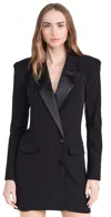 L AGENCE MARLEE DOUBLE BREASTED BLAZER DRESS BLACK