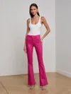L Agence Marty Coated Flare Jean In Pink