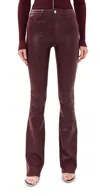 L Agence Selma Coated Bootcut Jeans In Dark Wine Coated In Dark Wine Coated
