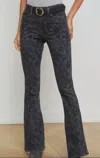 L'agence Marty High Rise Flare Jean In Grey Mediterranean In Gray