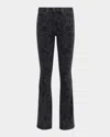 L Agence Honor Zebra Sequin-embellished Flare Pants In Grey Mediterranean