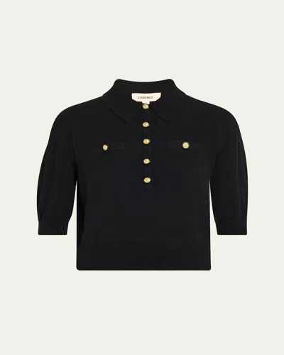 L Agence Masaki Short-sleeve Sweater