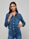 L'agence Maven Denim Jacket In Blue