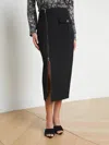 L Agence Maveric Cargo Pencil Skirt In Black In Black