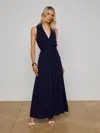 L Agence Mayer Linen-blend Maxi Dress In Black