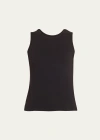 L Agence Mikaela Cotton Tank In Black