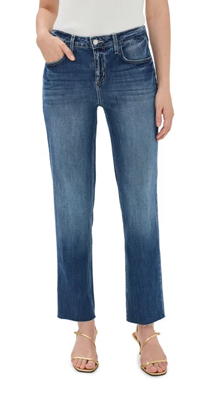 L Agence Milana Low Rise Stovepipe Jeans Brentwood