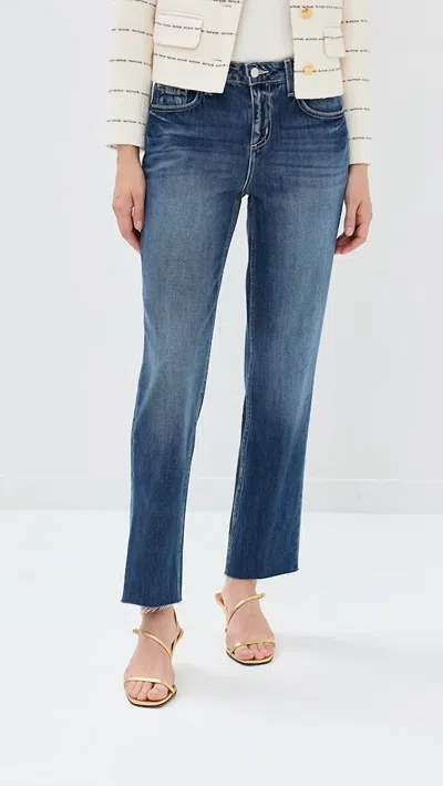 L Agence Milana Low Rise Stovepipe Jeans In Brentwood In Columbia