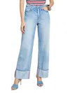 L Agence L'agence Miley High Rise Cuffed Wide Leg Jeans In Denmark In Emerson