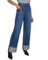 L Agence Miley Cuffed Wide-leg Jean In Multi